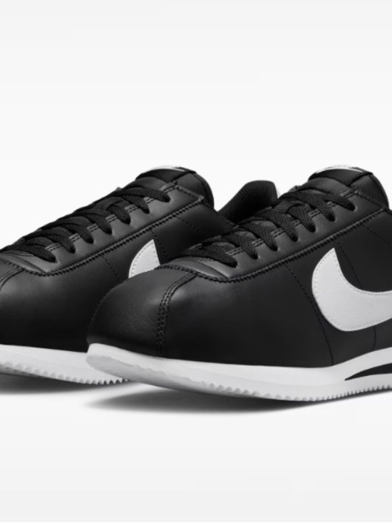 Nike Other - Nike Cortez Black Leather Sneakers with White